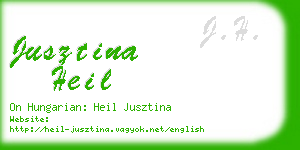 jusztina heil business card